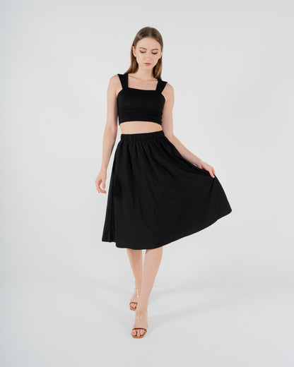 Ella Midi Skirt (Black)