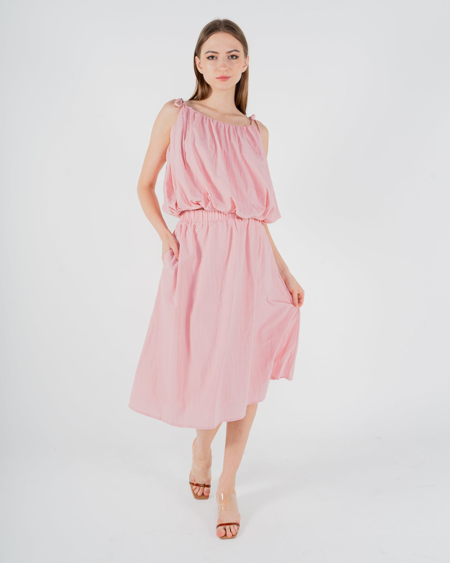 Ella Midi Skirt (Pink)