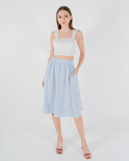 Ella Midi Skirt (Blue)