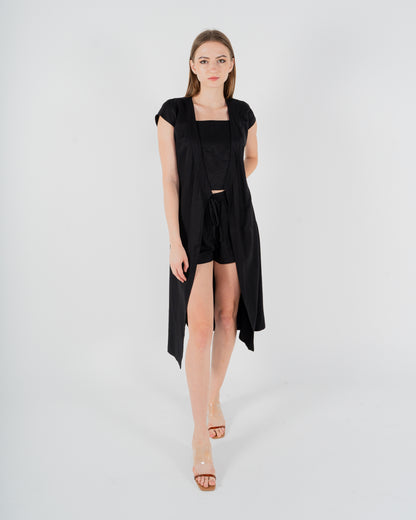 Ellerine Wrap Dress (Black)